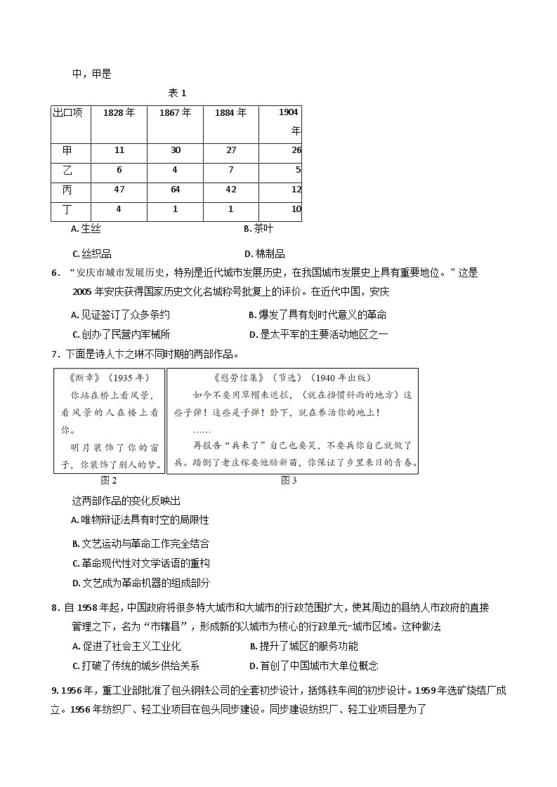 2025届山东省普通高中学业水平等级考试模拟历史试题（A卷）第2页