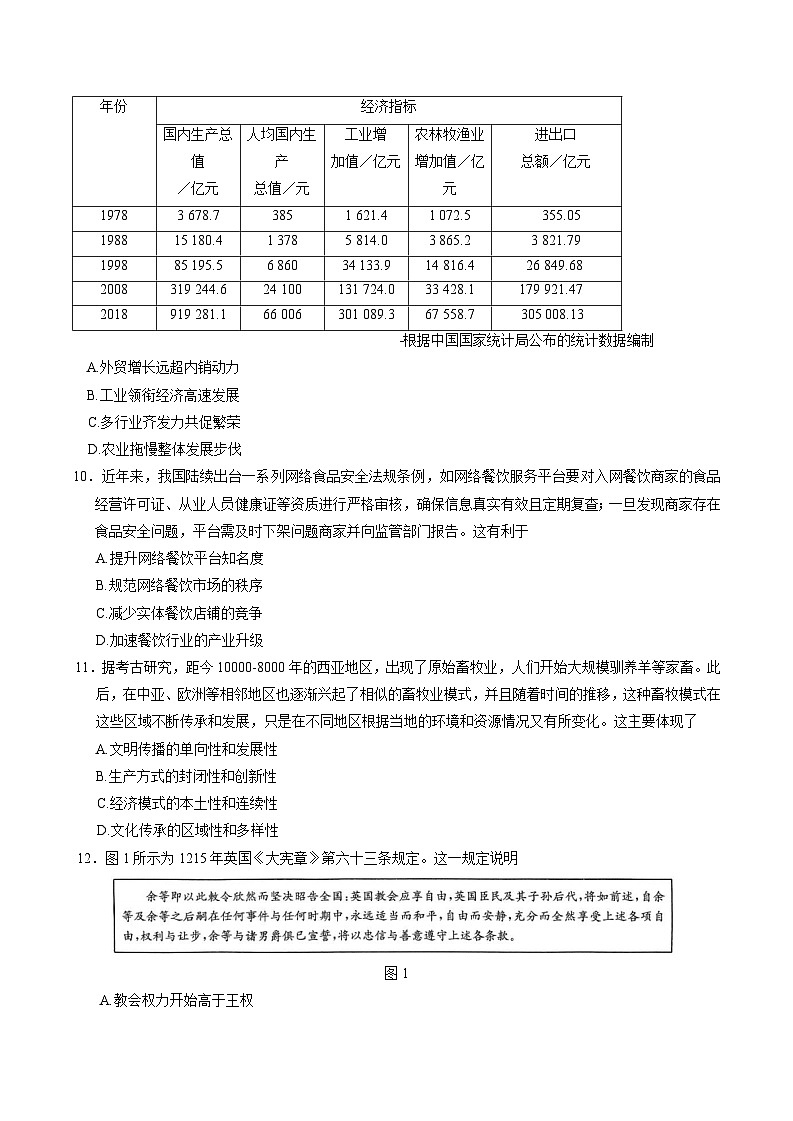 2025河南省名校大联考高二下学期开学测试历史含解析第3页
