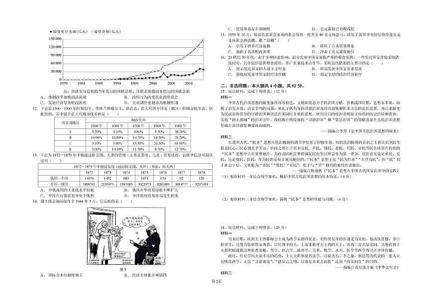 2024—2025学年度安徽省滁州市皖东名校高二第二学期第一次联考历史试题第2页