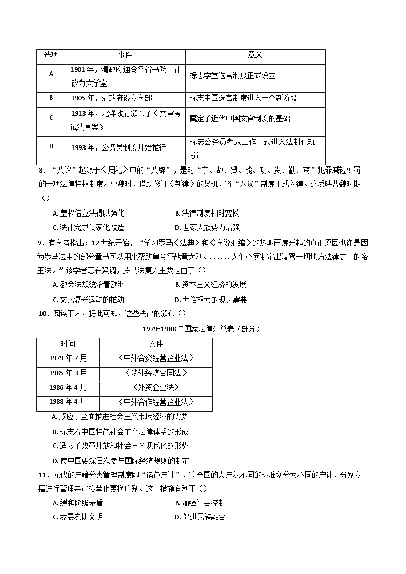 2024—2025学年度河北省唐山市滦南县第一中学高二第二学期期初考试历史试题第2页