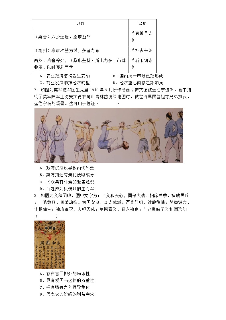 河南省部分学校2024-2025学年高三下学期2月联合性检测历史试题第2页