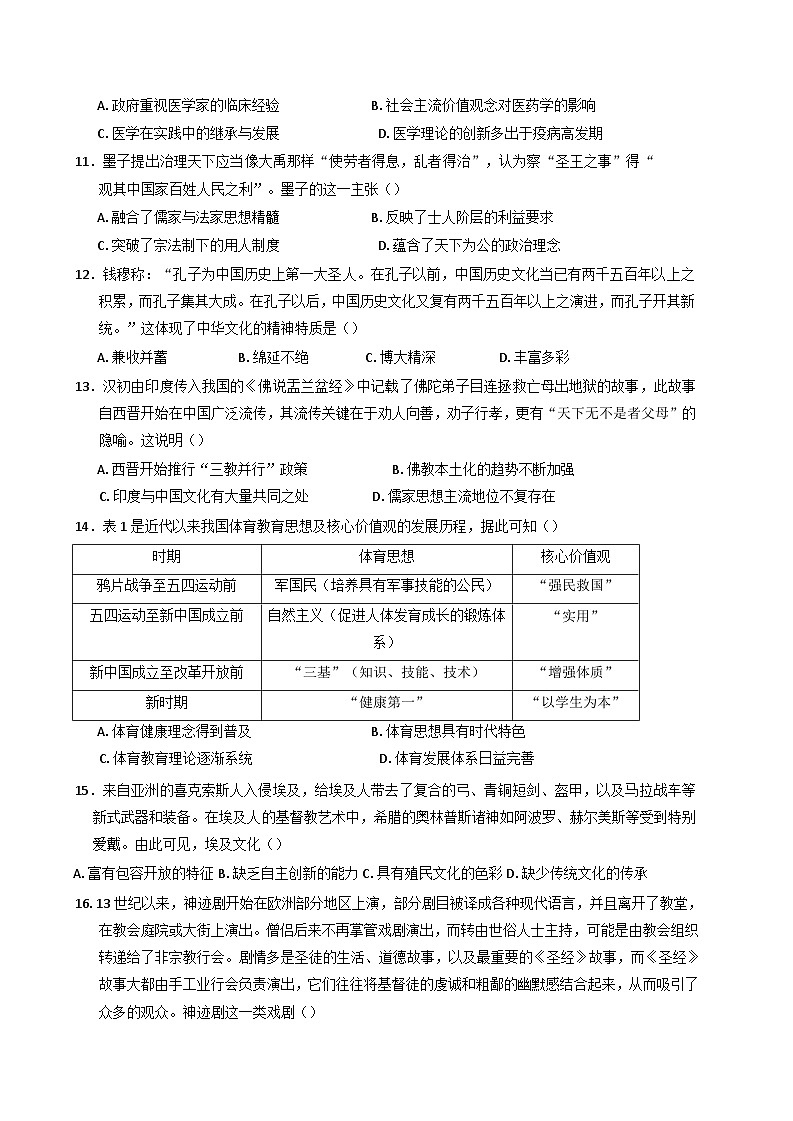 广西南宁高新技术产业开发区桂鼎学校2024-2025学年高二下学期3月月考历史试题(含解析)第3页
