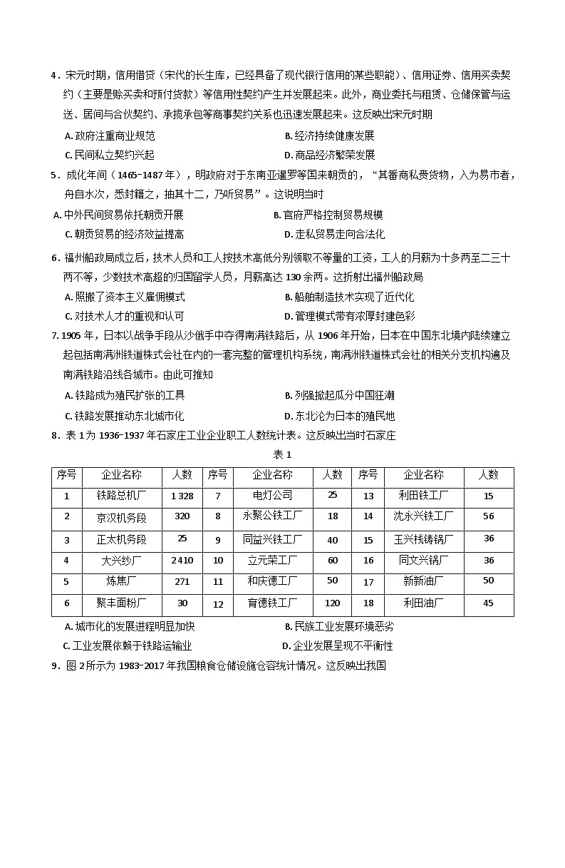 河北省保定市十县一中2024-2025学年高二下学期3月月考历史试题第2页
