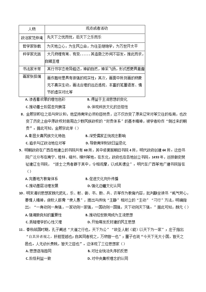 河南省南阳市方城县第一高级中学2024-2025学年高二下学期3月月考历史试题第2页