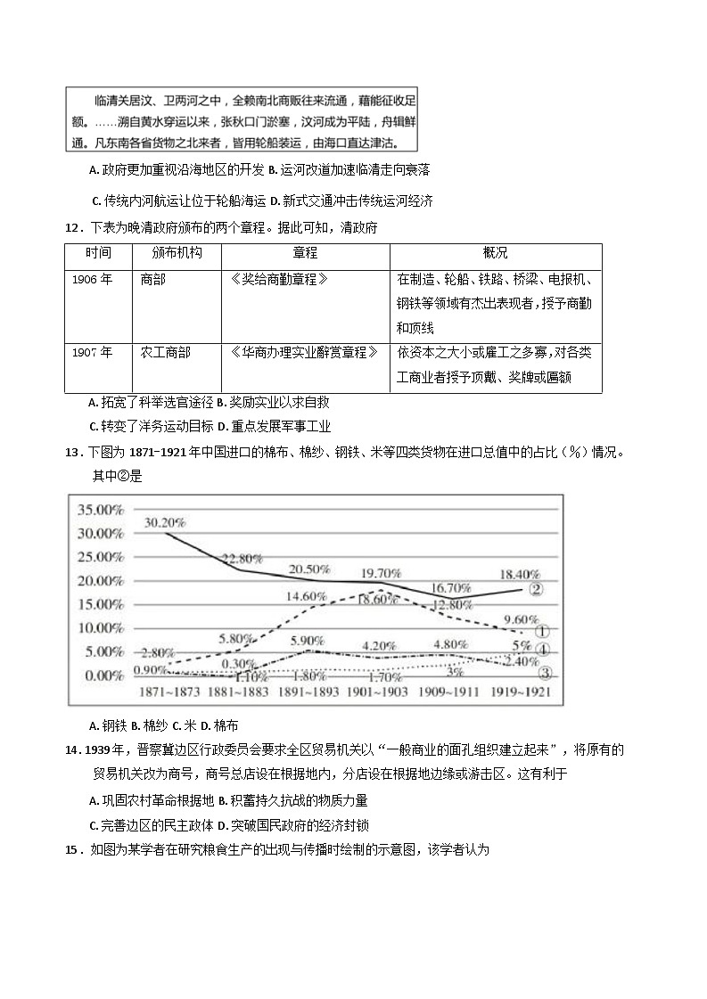 陕西省西安中学2024-2025学年高二下学期3月月考历史试题第3页