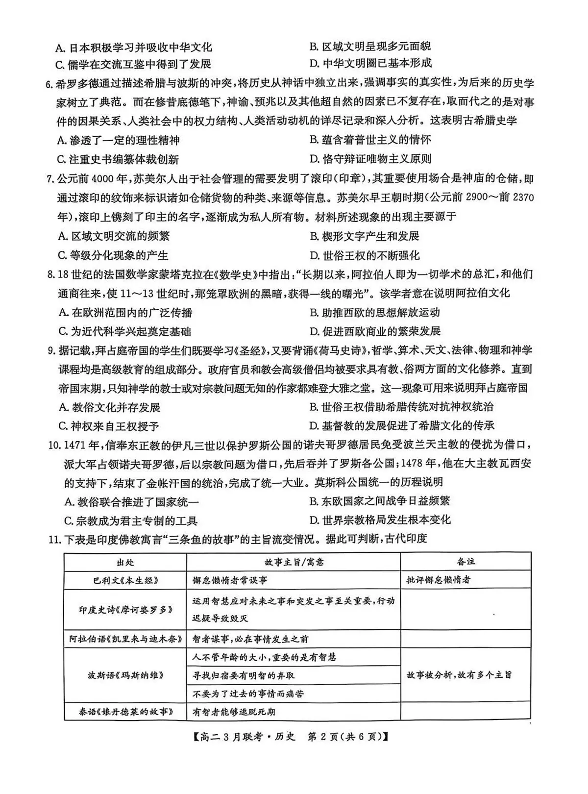 历史-河南省洛阳市强基联盟2024-2025学年高二下学期3月联考试题第2页