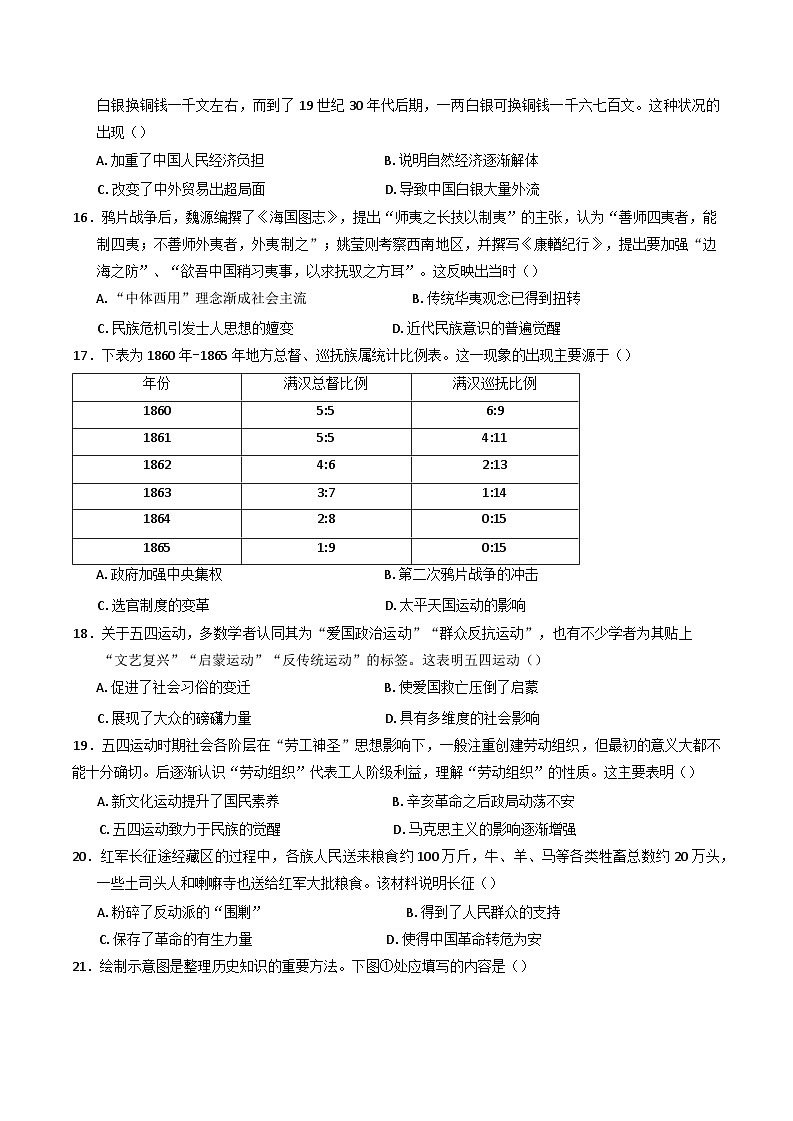 甘肃省平凉市第一中学2024-2025学年高一下学期开学检测考试历史试题第3页