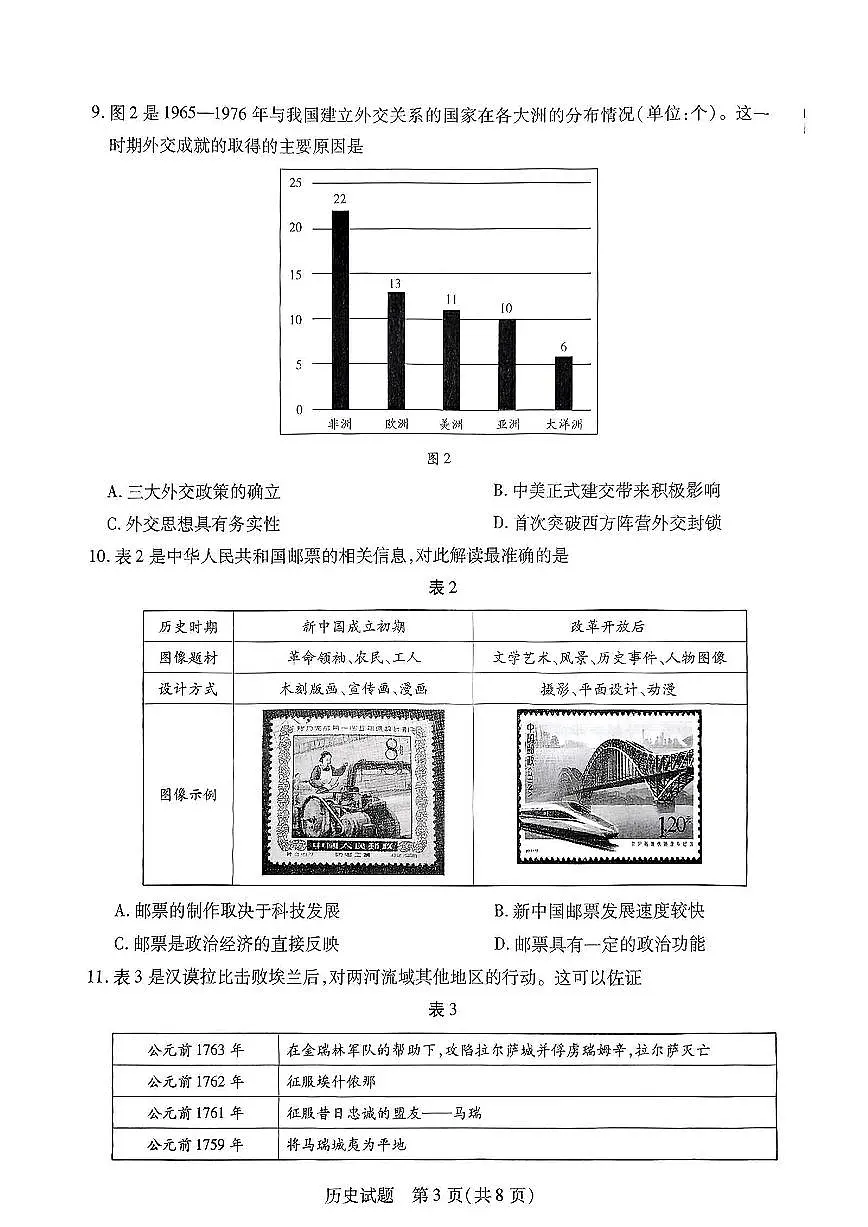 2025届河南省安阳市高三下学期高考二模 历史试题（含答案）第2页