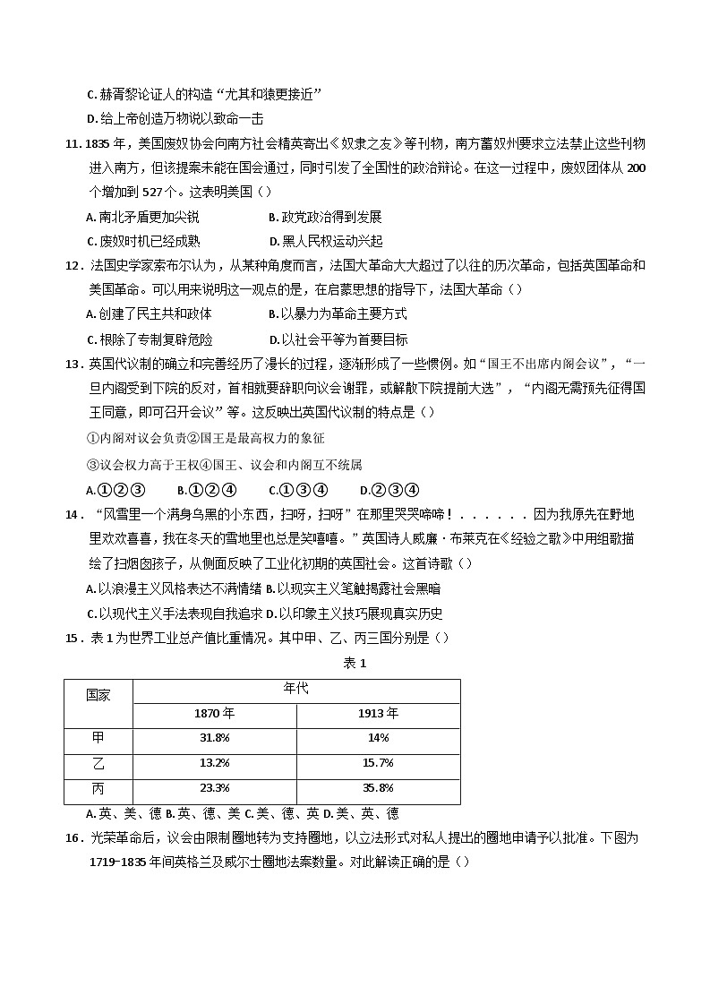 2024—2025学年度山东省济南市第一中学高一第二学期3月学情检测历史试题（含答案）（等级考）第3页