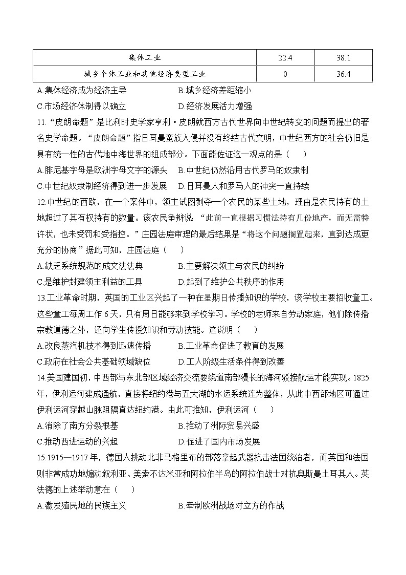 2025年新高考历史预测模拟试卷贵州卷（含答案解析）第3页