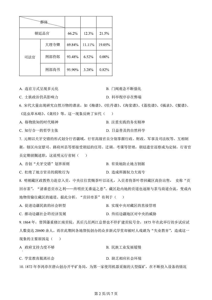 2024届江苏省高邮市高三上学期开学调研测试-历史试题（含答案）第2页