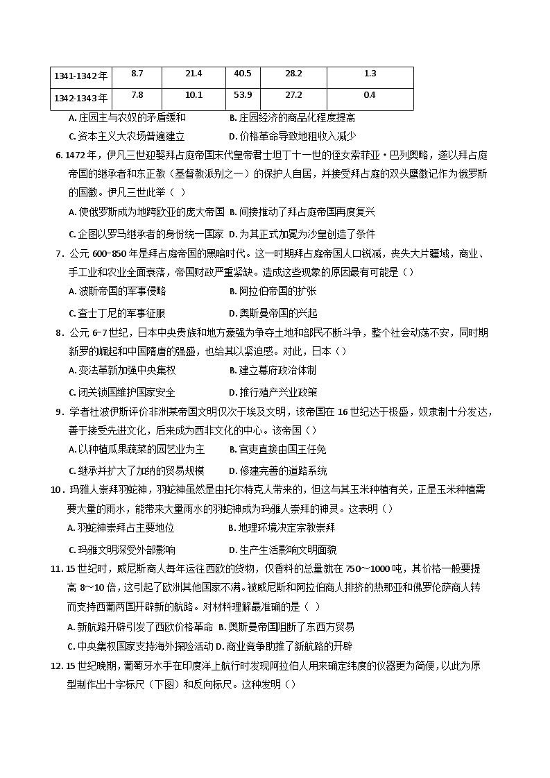 江苏省宿迁市泗阳县实验高级中学2024-2025 学年高一下学期第一次调研测试历史第2页