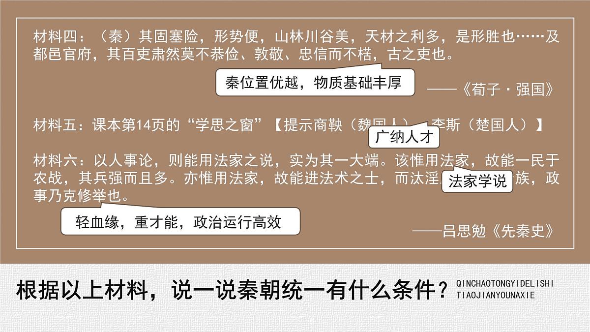 部编版2025高中历史必修中外历史纲要上03 秦统一多民族封建国家的建立 课件第7页