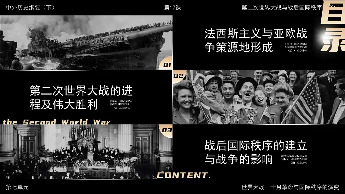 部编版2025高中历史必修中外历史纲要下第17课 第二次世界大战与战后国际秩序的形成 课件第2页
