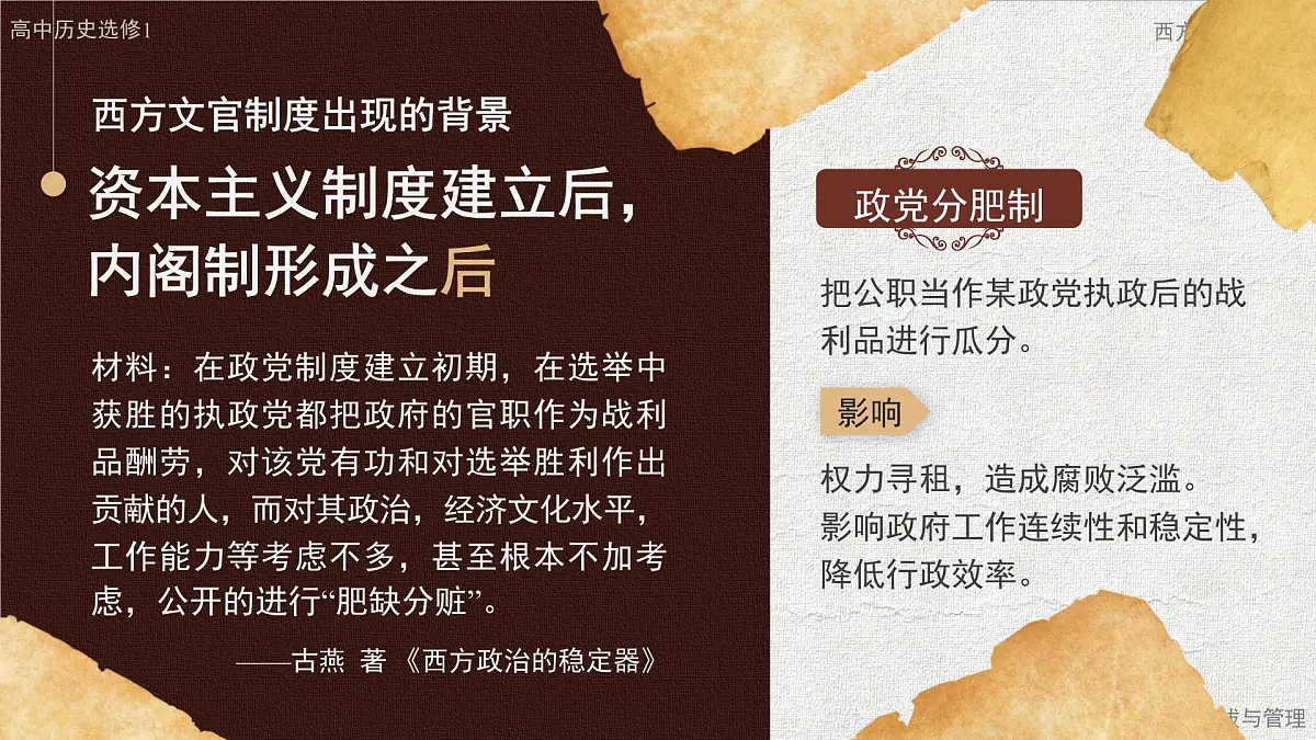 部编版2025高中历史选择性必修1 国家制度与社会治理第6课 西方的文官制度 课件第7页