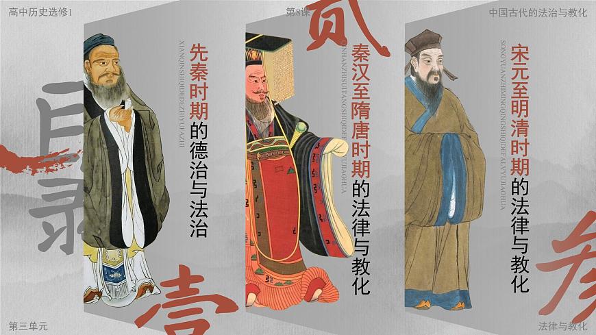 部编版2025高中历史选择性必修1 国家制度与社会治理第8课 中国古代的法治与教化 课件第2页