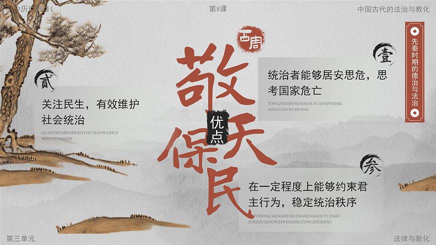 部编版2025高中历史选择性必修1 国家制度与社会治理第8课 中国古代的法治与教化 课件第8页