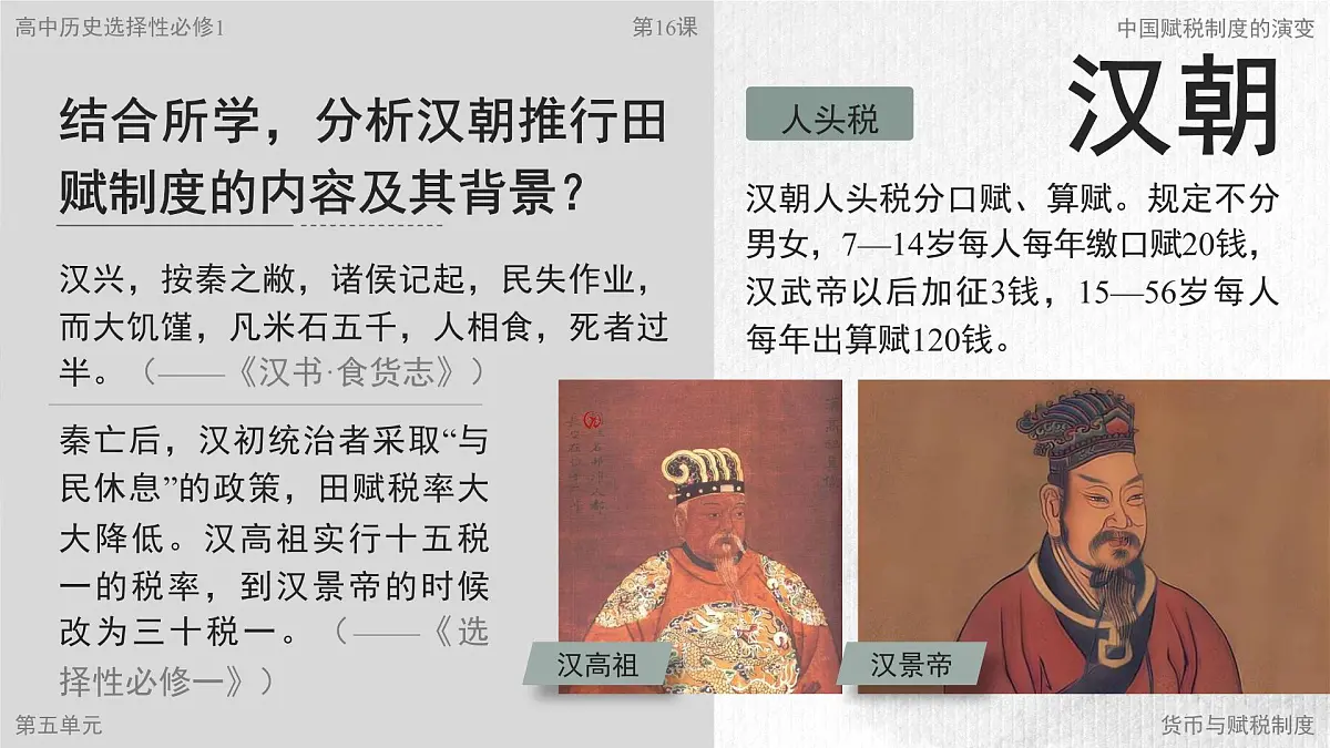 部编版2025高中历史选择性必修1 国家制度与社会治理第16课 中国赋税制度的演变 课件第7页