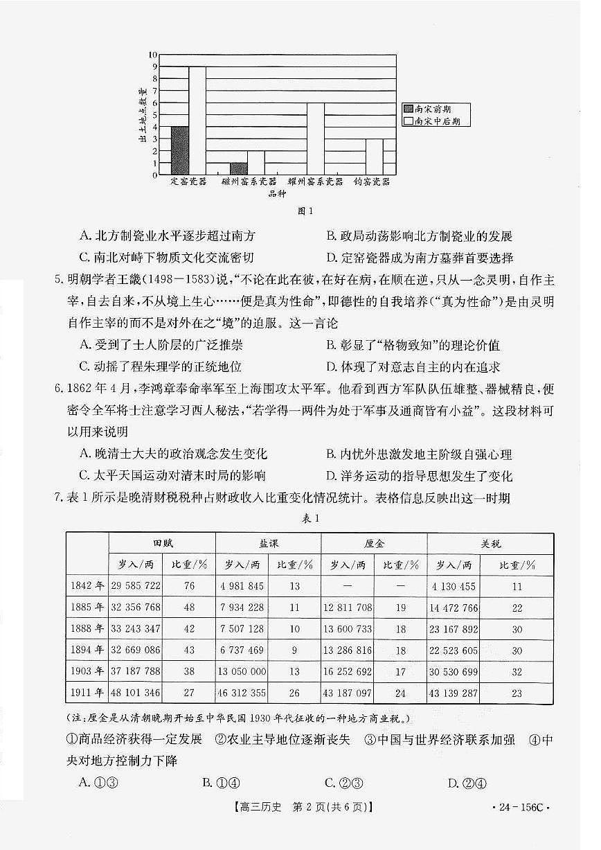 2024届辽宁省铁岭市高中协作校高三上学期期中考试（11月）-历史试题（含答案）第2页