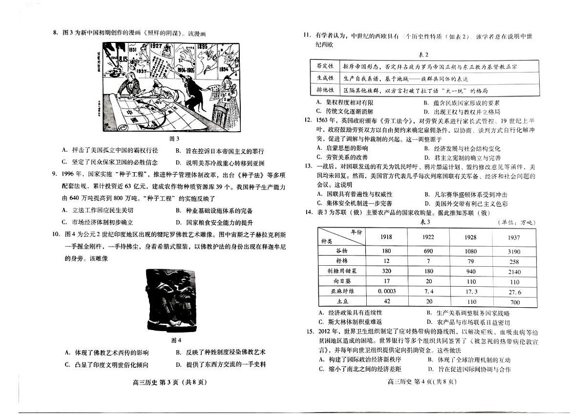 2024届山东省潍坊高三二模-历史试卷（含答案）第2页