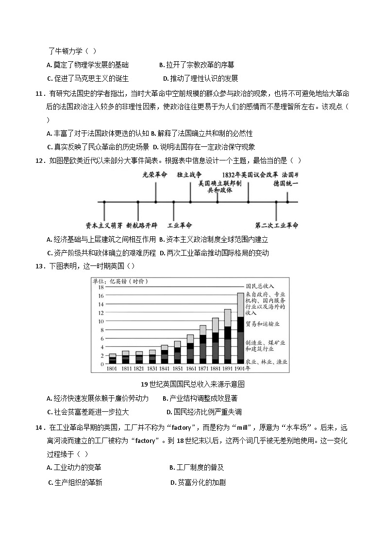 安徽省马鞍山市第二中学2024-2025学年高一下学期期中素质测试历史试题（含解析）第3页