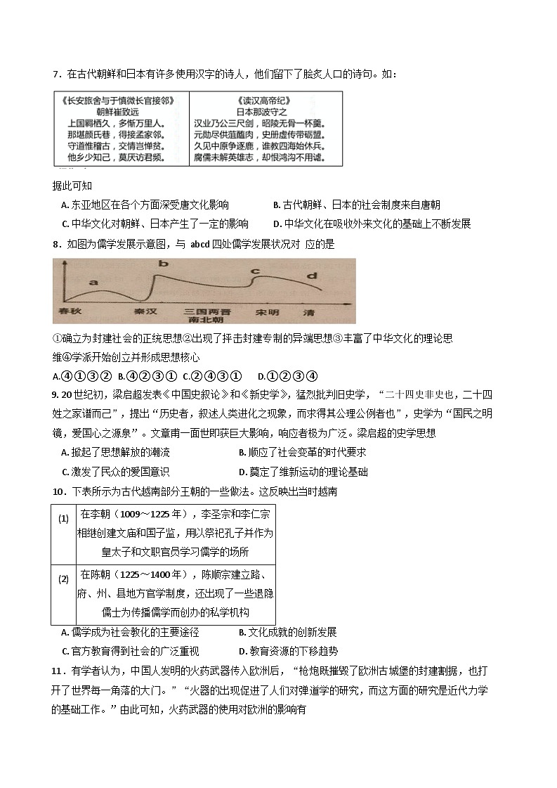 甘肃省甘南藏族自治州临潭县第一中学2024-2025学年高二下学期4月月考历史试卷第2页