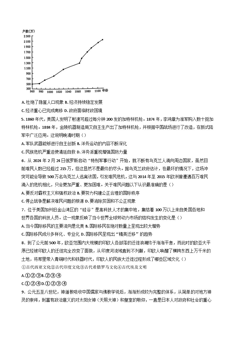 陕西省铜川市王益中学2024-2025学年高二下学期期中考试复习历史试题（含解析）第2页
