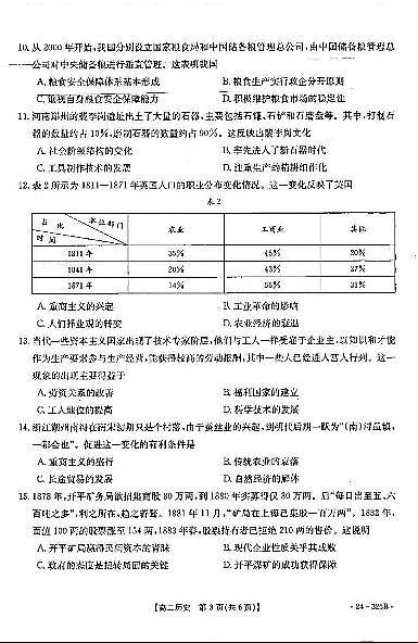 广东省部分名校2023-2024学年高二上学期期末 历史试卷（含答案）第3页