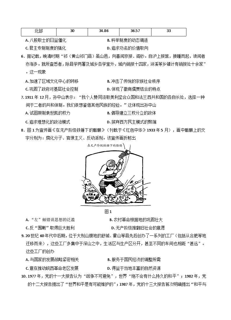 安徽省皖豫名校联盟2024-2025学年高三下学期4月检测历史试题第2页