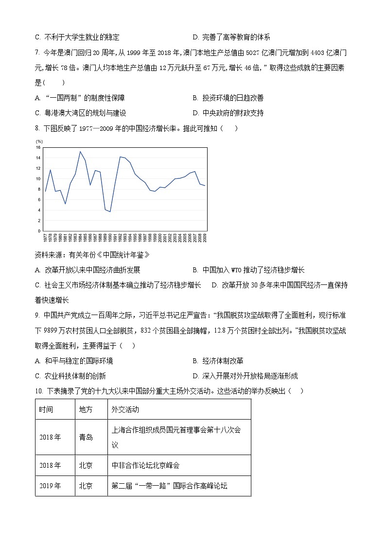 安徽省安庆市第二中学2024-2025学年高一下学期第一次月考历史试题（原卷版+解析版）第2页