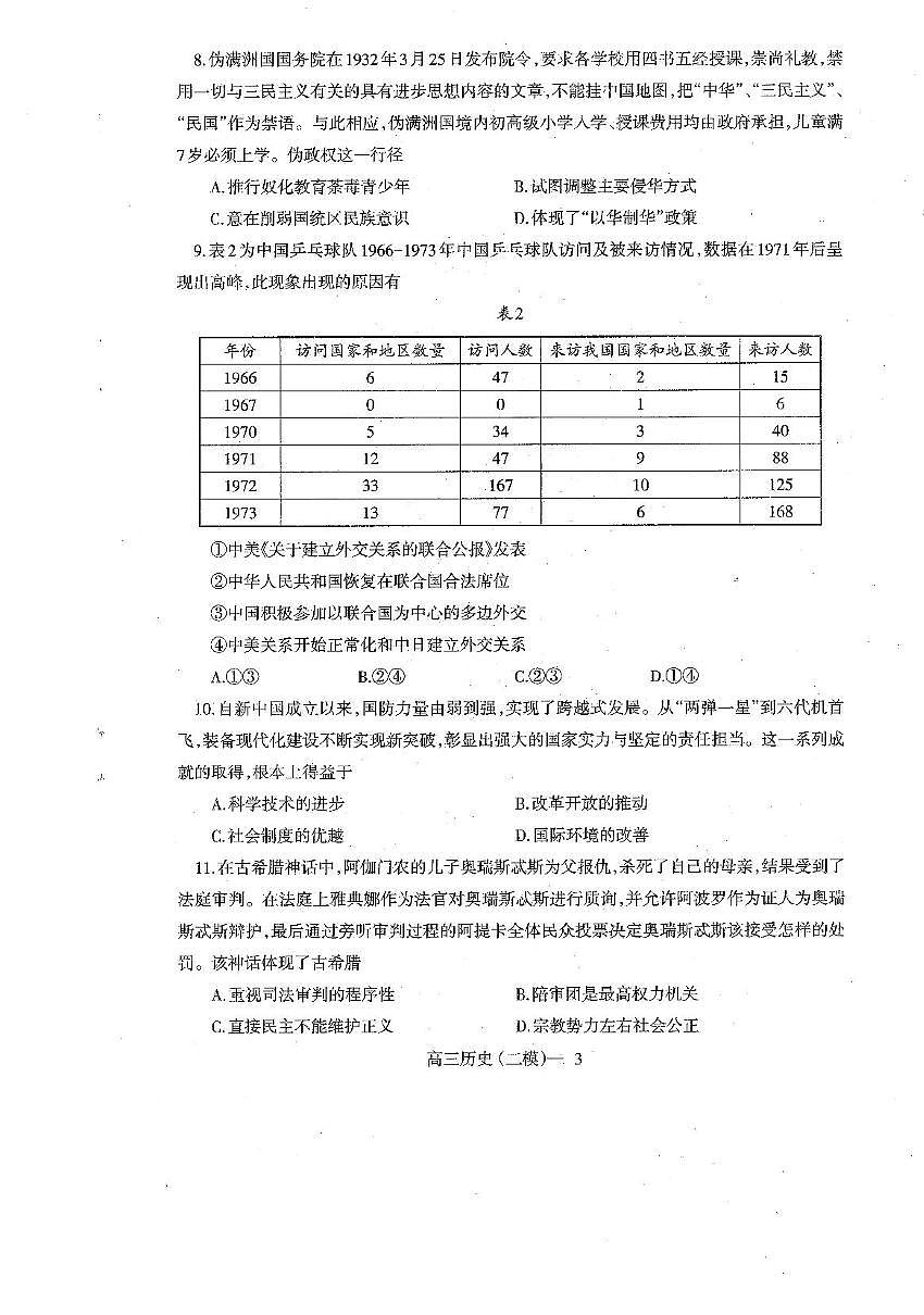 辽宁省协作校2025届高三下学期4月二模试题历史PDF版含答案第3页
