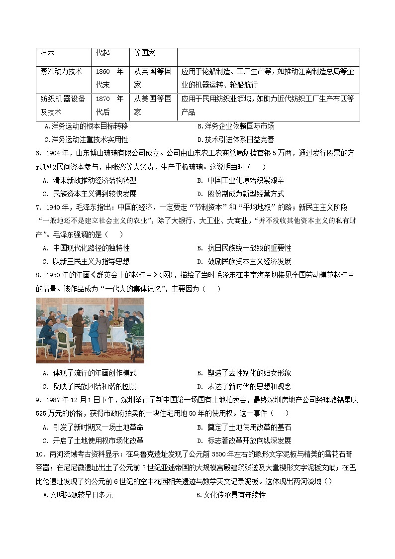 2025年新高考选择性考试历史模拟试卷1（含答案解析）第2页