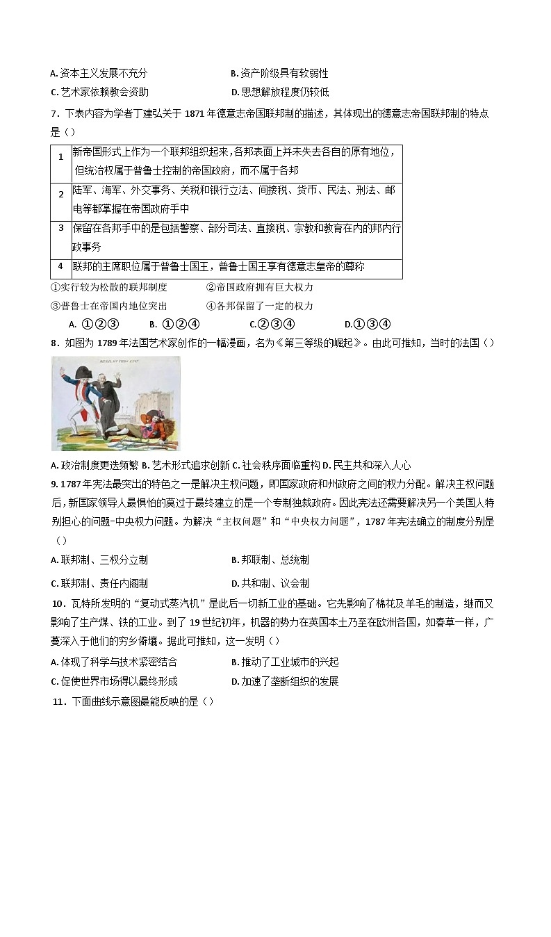 吉林省友好学校2024-2025学年高一下学期第79届期中联考历史试题(含答案)第2页