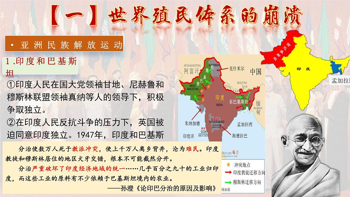 第21课 世界殖民体系的瓦解与新兴国家的发展（教学课件）-2024-2025学年高一下学期历史（人教统编版 必修 中外历史纲要下）第5页