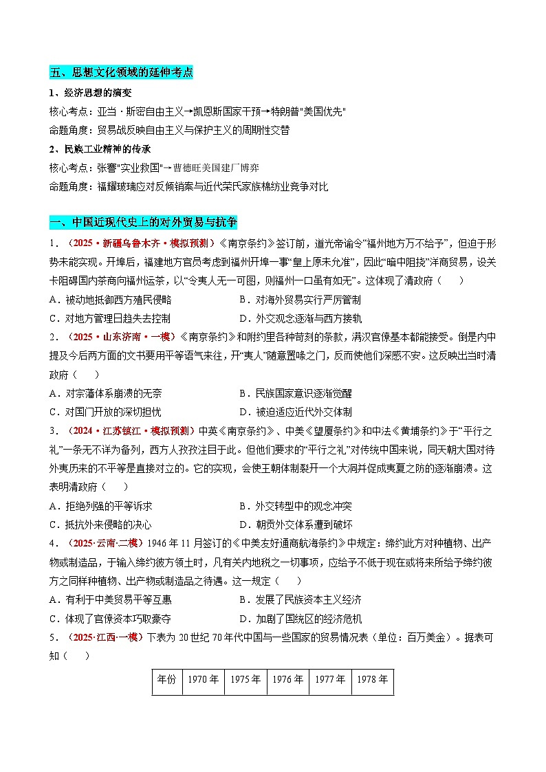 备战2025年高考历史抢押秘籍（浙江专用）热点猜押大国博弈，中美贸易战（押题热点+押题预测）（学生版）第2页
