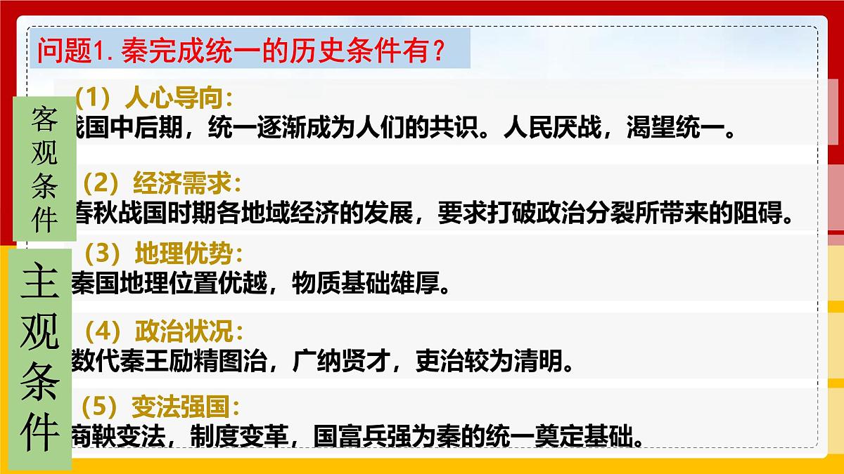 人教统编版高中历史必修上 1-3《秦统一多民族封建国家的建立》课件第8页