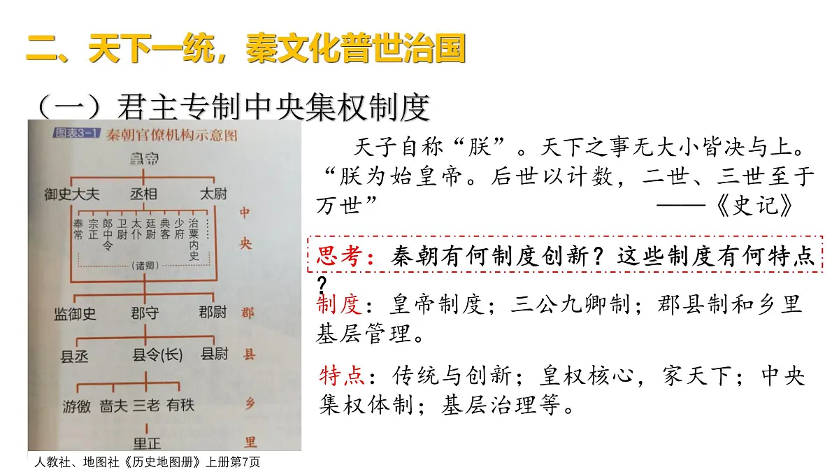 人教统编版高中历史必修上 1-3《秦统一多民族封建国家的建立》课件第6页