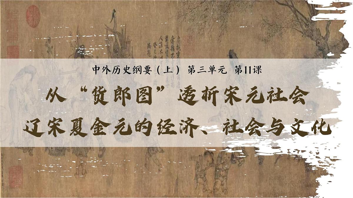 人教统编版高中历史必修上 3-11课件：辽宋夏金元的经济、社会与文化第1页