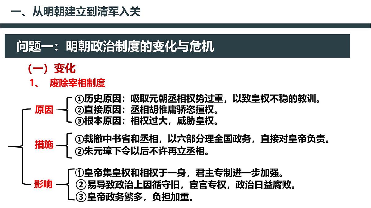 人教统编版高中历史必修上第四单元明清中国版图的奠定与面临的挑战 单元整合课件第4页