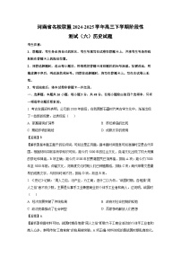 河南省名校联盟2024-2025学年高三下学期阶段性测试（六）历史试卷（解析版）