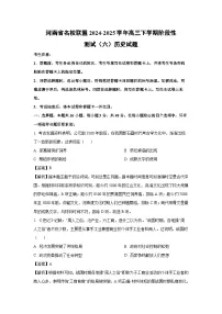 河南省名校联盟2024-2025学年高三下学期阶段性测试(六)历史试卷(解析版)
