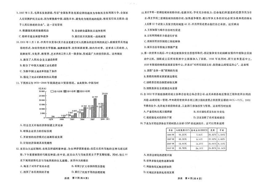 辽宁省县域重点高中2024-2025学年高考二模考试历史含答案第2页