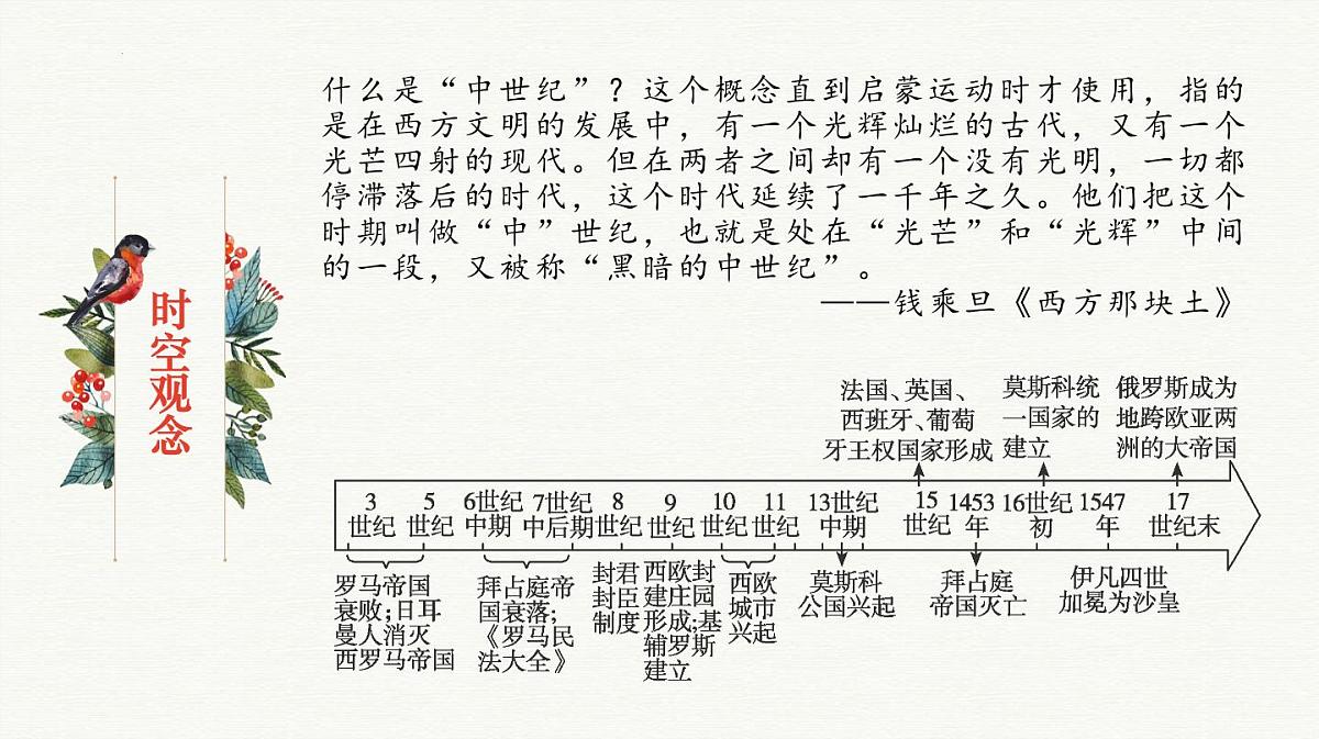 人教统编版高中历史必修下 第二单元《中古时期的世界》知识梳理复习课件第4页