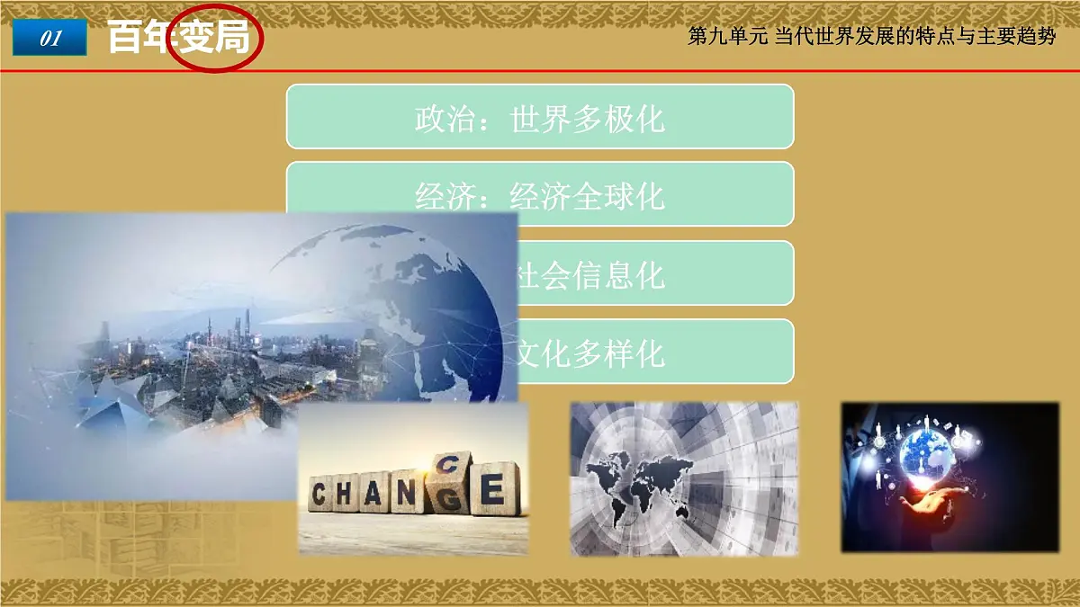 人教统编版高中历史必修下 第九单元【复习课件】《当代世界发展的特点与主要趋势》第3页