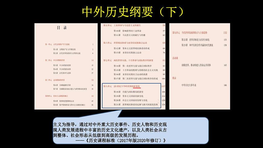 人教统编版高中历史必修下 第八单元20世纪下半叶世界的新变化教材分析及教学建议课件第2页