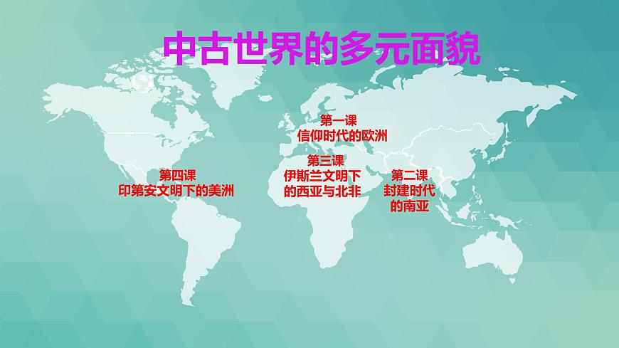 人教统编版高中历史必修下 第二单元中古时期的世界说课课件第4页