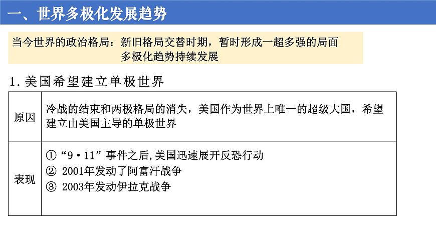 第九单元 当代世界发展的特点与主要趋势第3页