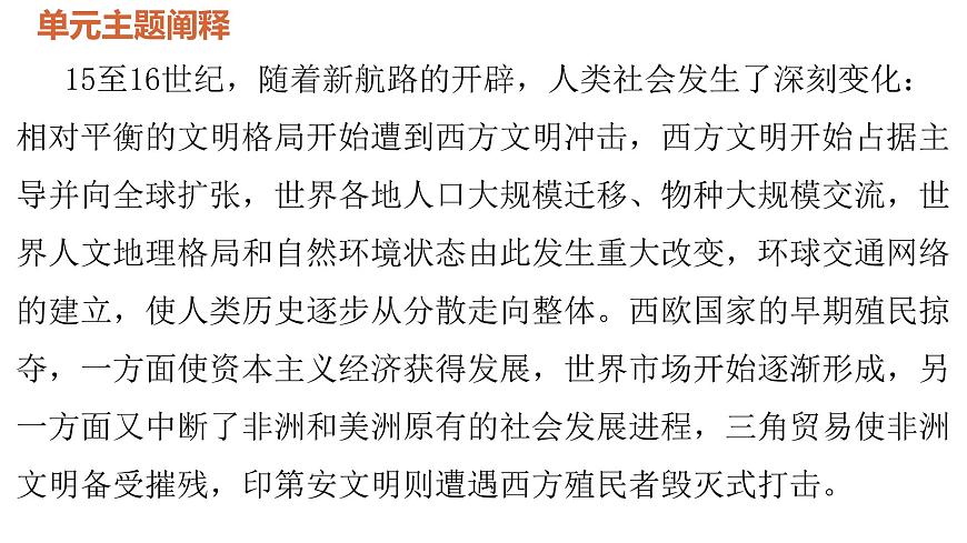 人教统编版高中历史必修下第三单元走向整体的世界【单元梳理复习课件】第5页