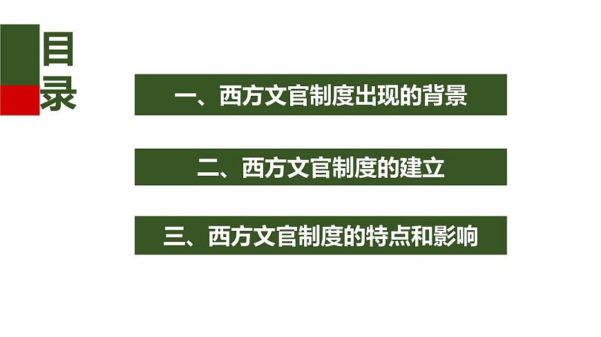 人教统编版高中历史选修1 2-6《西方的文官制度》课件第3页