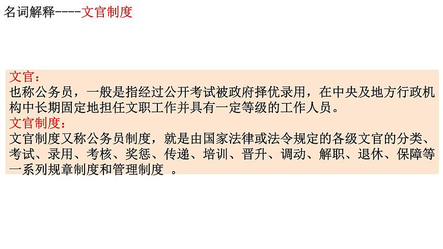 人教统编版高中历史选修1 2-6《西方的文官制度》课件第3页